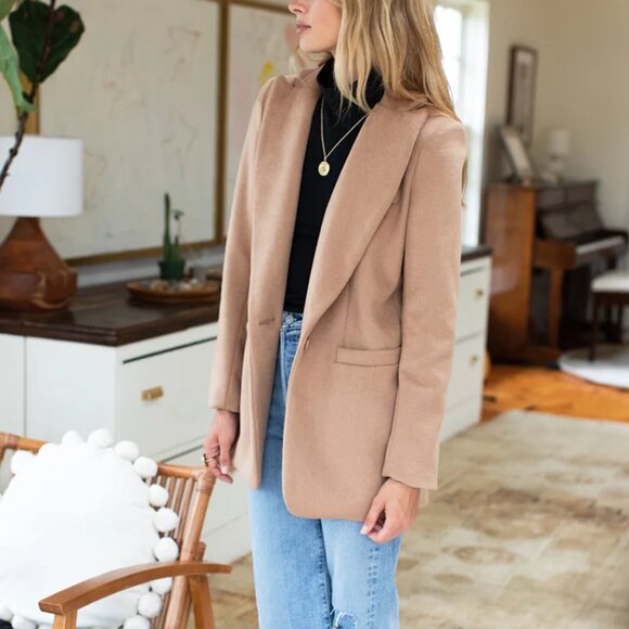 Emerson Fry Jackets & Blazers - EMERSON FRY Cashmere Wool Blazer Camel 8